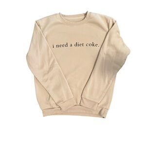 Women’s Cream Sweatshirt with I Love Diet Coke print